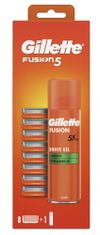 Gillette Fusion5 nastavci za brijanje, 8 komada + Fusion5 Ultra Sensitive 200 ml