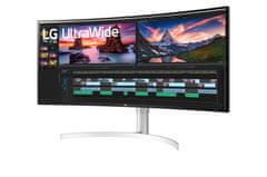 LG zakrivljeni, ultra široki nano IPS monitor, 96,5 cm, QHD + (38WN95C-W)