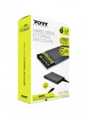 Port Designs HDD/SSD kućište za ugrađeni disk, 6,35 cm (2,5"), USB-C, SATA