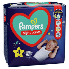 Pampers Night Pants hlače pelene, veličina 4, 25 pelena, 9-15 kg