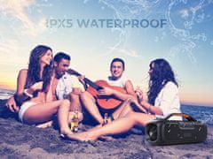Manta Boombox SPK216 zvučnik, Bluetooth, 40W RMS, punjiva baterija, RGB LED, IPX5, USB, AUX, crni