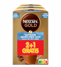 NESCAFÉ Cappuccino, manje slatkog okusa, 125 g, 2+1 GRATIS