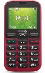 Doro Doro 1380 mobilni telefon, crvena