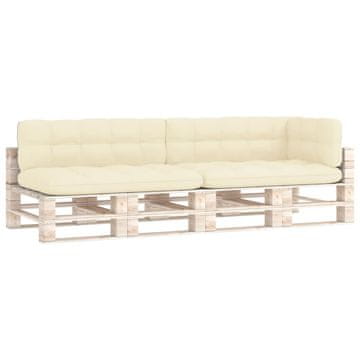 Vidaxl Jastuci za palete 5 kom krem od tkanine