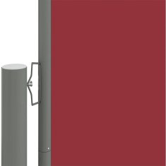 Vidaxl Uvlačiva bočna tenda crvena 200 x 600 cm