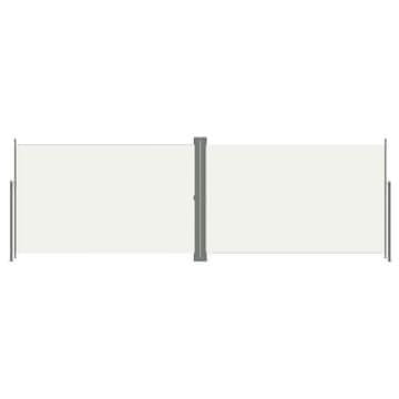 Vidaxl Uvlačiva bočna tenda krem 200 x 600 cm