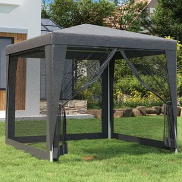 Vidaxl Mrežasti šator s 4 stijenke, antracit, 2,5 x 2,5 m, HDPE