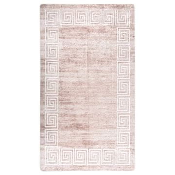 Vidaxl Perivi tepih, 190x300 cm, bež, protuklizni