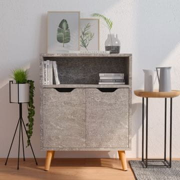 Vidaxl Ormarić Betonsko-sivi 60x30x72 cm Materijal na bazi drveta