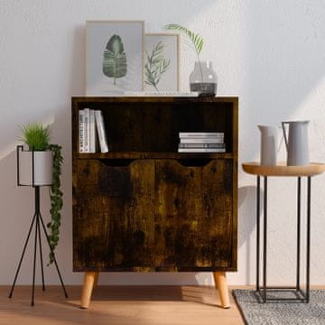 Vidaxl Ormarić Dimljeni hrast 60x30x72 cm Materijal na bazi drva