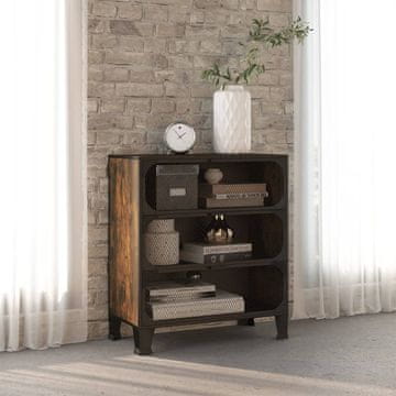 Vidaxl Komoda rustikalna smeđa 72x36x82 cm metalna i MDF