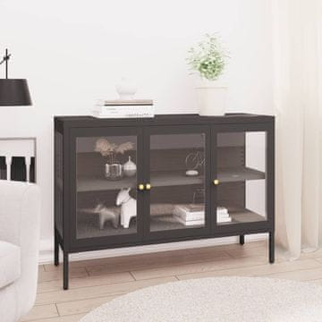 Vidaxl Bočni ormarić antracit 105x35x70 cm čelik i staklo