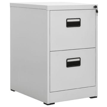 Vidaxl Ormar za spise svijetlosivi 46x62x72,5 cm čelik