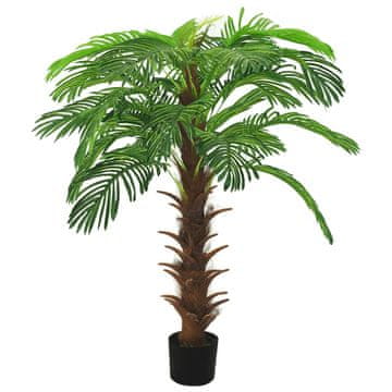 Vidaxl Umjetna biljka cikad u posudi, 140 cm, zelena