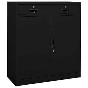 Vidaxl Uredski ormarić Crni 90x40x102 cm Čelik