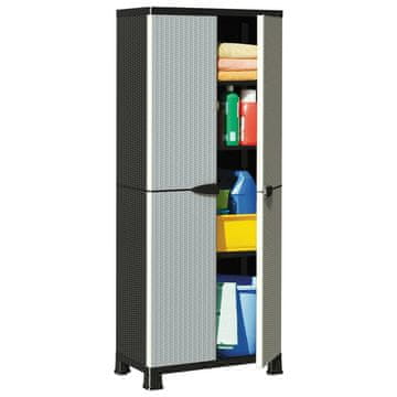 Vidaxl Plastični ormarić 68x39x171,5 cm Uzorak ratana