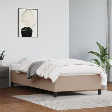 Vidaxl Okvir za krevet Cappuccino 90x190 cm Presvučen umjetnom kožom