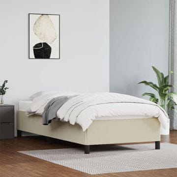 Vidaxl Okvir kreveta krem 90x190 cm umjetna koža