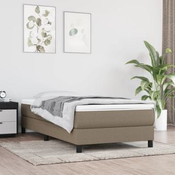 Vidaxl Madrac s džepićastim oprugama, taupe, 90x200x20 cm, tkanina