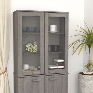 Vidaxl HAMAR Produžna jedinica svijetlosiva 85x35x100 cm masivno borovo drvo