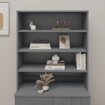 Vidaxl HAMAR Produžni ormarić tamno sivi 90x30x100 cm masivni borov drvo