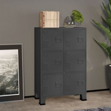 Vidaxl Industrijski ormar antracit 75x40x115 cm metalni