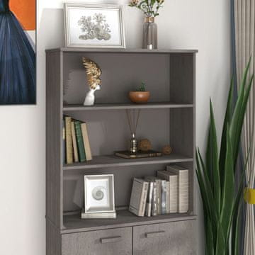 Vidaxl HAMAR Produžna jedinica svijetlosiva 85x35x100 cm masivno borovo drvo