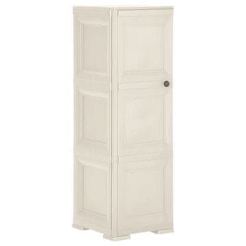 Vidaxl Plastični ormarić 40 x 43 x 125 cm izgled drva boja vanilije