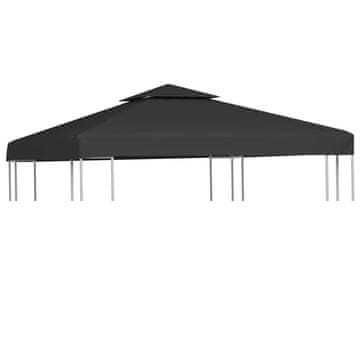 Vidaxl Krov za vrtnu sjenicu, 310 g/m², tamno siva, 3x3 m