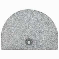Vidaxl Granitna podloga za suncobran 10 kg zaobljena siva