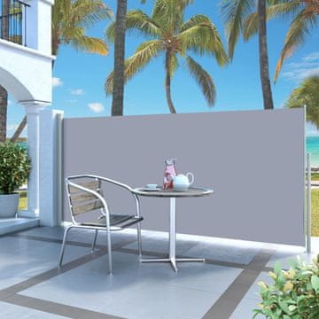 Vidaxl Uvlačna bočna tenda 140 x 300 cm krem boje