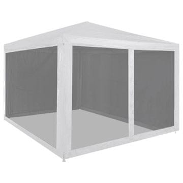 Vidaxl Šator za zabave s 4 mrežaste stijenke, 3 x 3 m