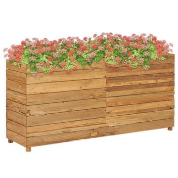 Vidaxl Povišena gredica 150x40x72 cm, obnovljena tikovina i čelik