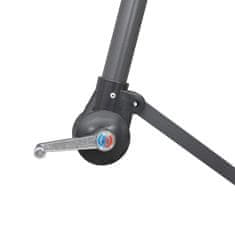 Vidaxl Viseći suncobran bijeli 3 m s aluminijskom šipkom