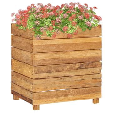 Vidaxl Povišena gredica 50x40x55 cm, obnovljena tikovina i čelik