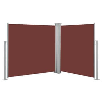 Vidaxl Uvlačiva bočna tenda 120 x 600 cm smeđa