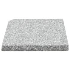 Vidaxl Granitni suncobran težine 25 kg kvadratni sivi