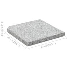 Vidaxl Granitni suncobran težine 25 kg kvadratni sivi