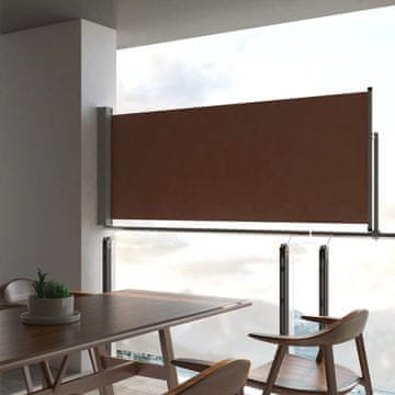 Vidaxl Uvlačna bočna tenda za terasu 100 x 300 cm smeđa