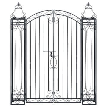 Vidaxl Ukrasna vrtna vrata od kovanog željeza 122 x 20,5 x 160 cm