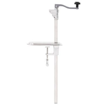 Vidaxl Otvarač za limenke srebrni 70 cm aluminij i nehrđajući čelik