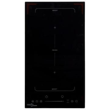 Vidaxl Flexizone indukcijska ploča za kuhanje s 2 plamenika, zaslon osjetljiv na dodir, 3500 W