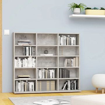 Vidaxl Ormarić za CD-ove boje betona i sive 102 x 23 x 89,5 cm