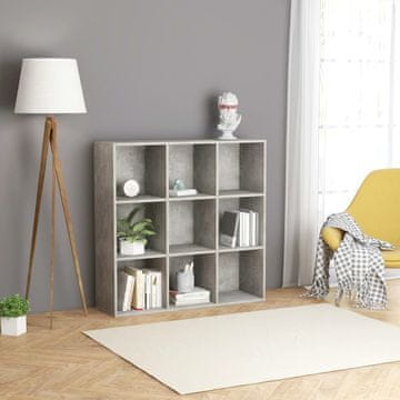 Vidaxl Biblioteka Betonsko-siva 98x30x98 cm Iverica