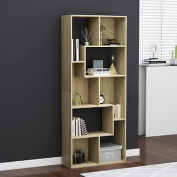 Vidaxl Polica za knjige, hrast sonoma, 67x24x161 cm, iverica