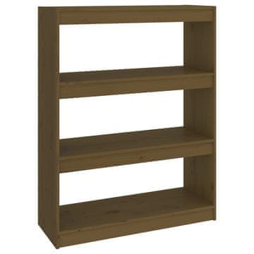Vidaxl Ormarić za knjige / pregrada boja meda 80x30x103,5 cm borovina