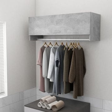 Vidaxl Ormarić Betonsko-sivi 100x32,5x35 cm Materijal na bazi drva