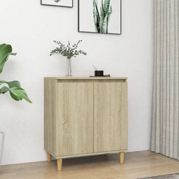 Vidaxl Ormarić s drvenim nogama Sonoma hrast 60x35x70 cm