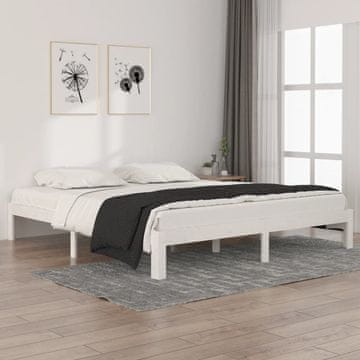 Vidaxl Okvir kreveta Bijeli Masivni drvo 180x200 cm