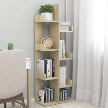 Vidaxl Polica za knjige, Sonoma hrast, 48x25,5x140 cm